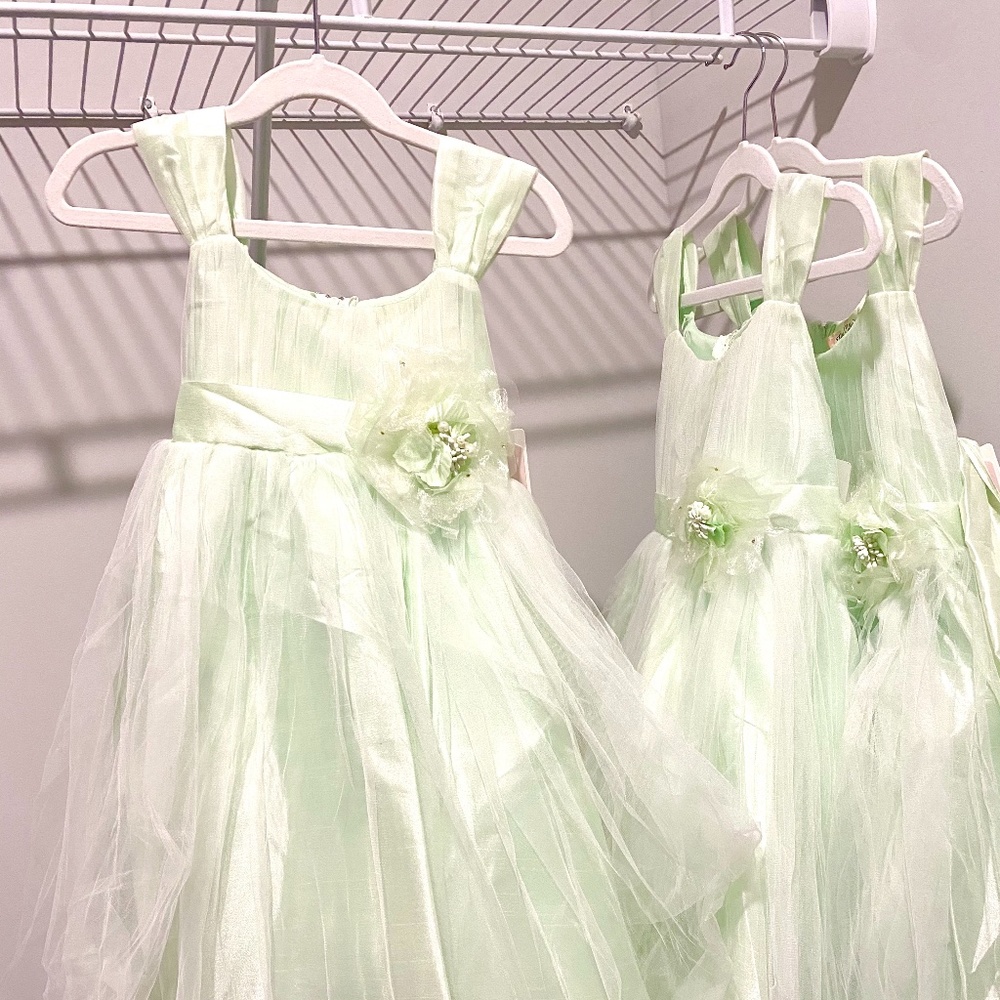 Light Green Dress For Girls And Toddlers